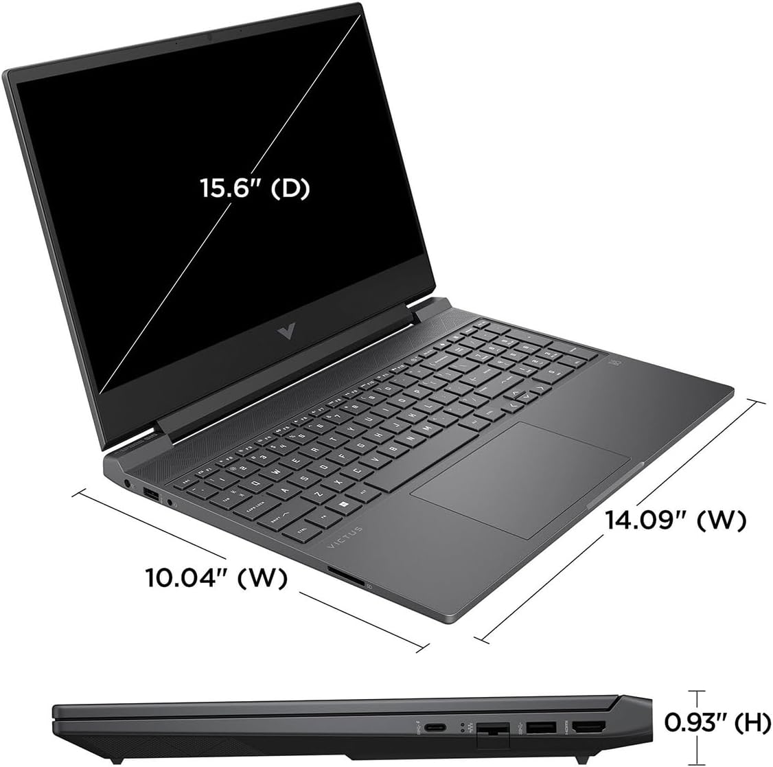 HP Victus 15 Gaming Laptop, 15.6" FHD 144Hz Display, AMD Ryzen 5 7535HS, 16GB DDR5 RAM, 1TB SSD, NVIDIA GeForce RTX 2050, HDMI, Webcam, Backlit KB, Win 11 Home, White (Open Box) (Renewed)