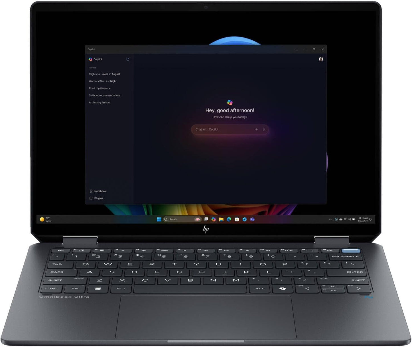 HP OmniBook Ultra Flip 14" Intel Core Ultra 7-256V, 14" 3K OLED Touch Display, 16GB LPDRR5 RAM, 1TB SSD, Intel® Arc™ Graphics, FP Reader English KB, Win11, Eclipse Gray (Open Box)