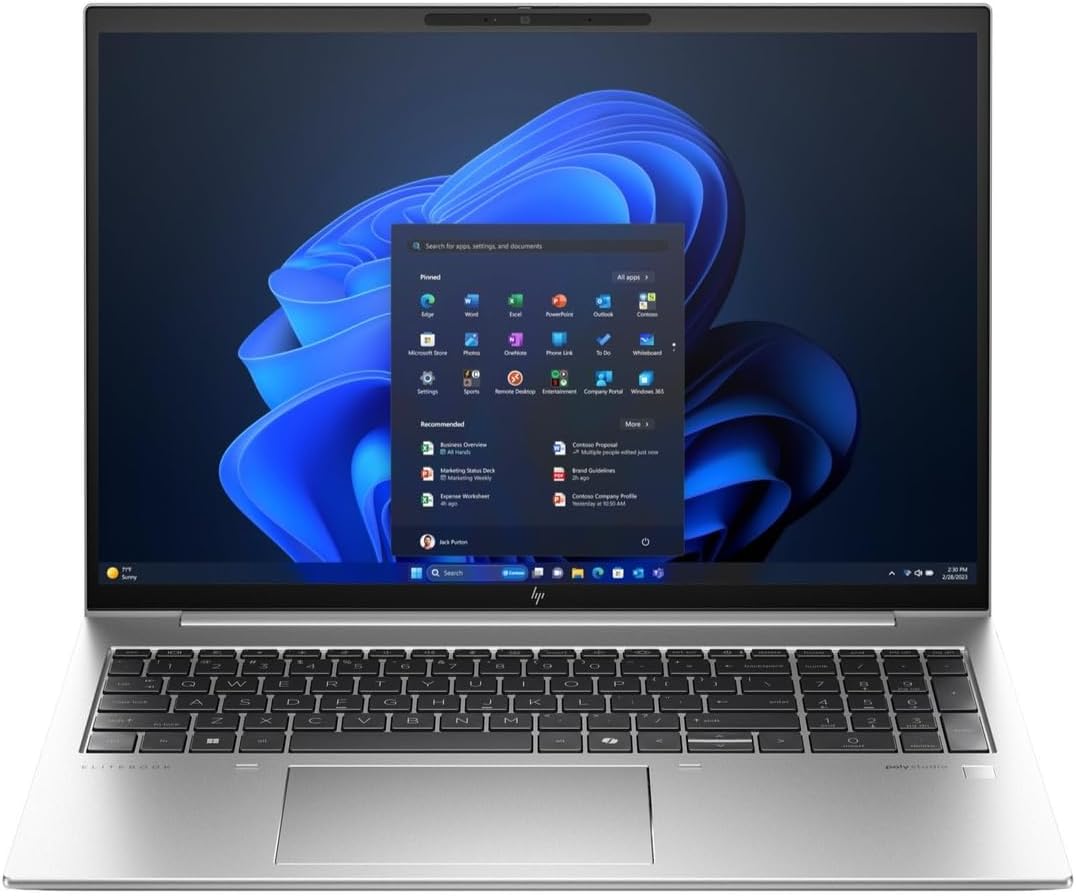 HP EliteBook 860 G11 AI Ready Business Laptop, 16" FHD+ WUXGA, Intel 12-Core Ultra 5 125U (Beats i5-1335U), 16GB RAM, 512GB SSD, Fingerprint Reader, Copilot Win 11 Pro (Renewed)