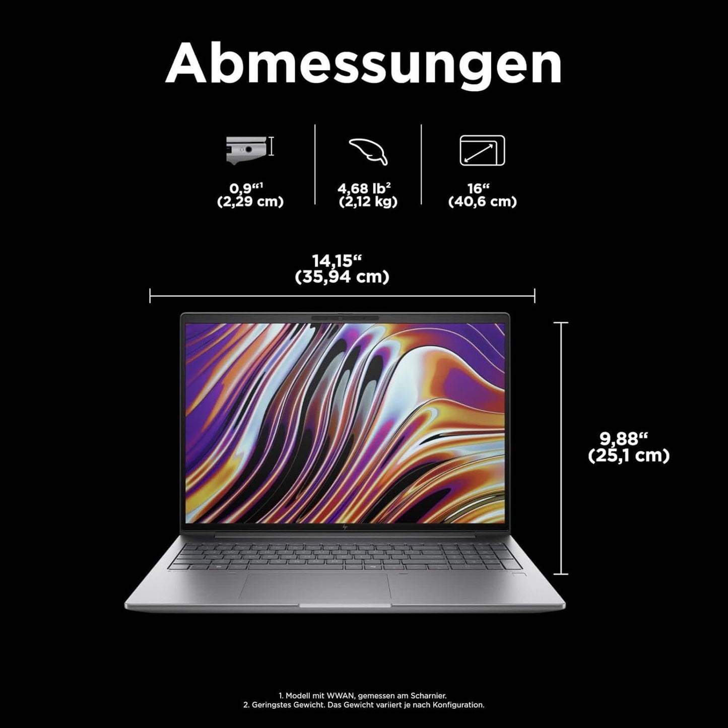 HP Z-Book Power 16 G11 Mobile Workstation Pc | Ultra 7-155H -16 Inch WUXGA Display |16GB DDR5 Ram 5600MT/s - 1TB SSD | NVDIA Rtx 1000 Ada 6GB Graphics - Gray (Open Box)