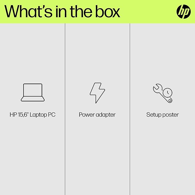 HP Laptop 15-fd1020ne, 15.6" FHD Display, Intel® Core™ Ultra 5-125H, 16GB DDR5 RAM, 512GB SSD, Intel® AI Boost (11 NPU TOPS), Eng/Arb Kb, Windows 11 Home, Natural silver (Open Box)