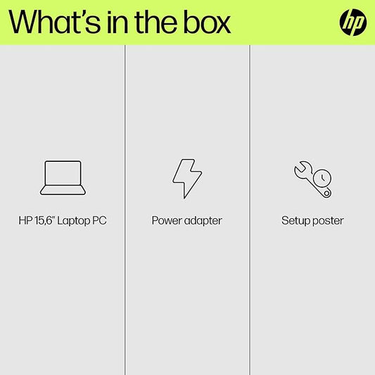 HP Laptop 15-fd1020ne, 15.6" FHD Display, Intel® Core™ Ultra 5-125H, 16GB DDR5 RAM, 512GB SSD, Intel® AI Boost (11 NPU TOPS), Eng/Arb Kb, Windows 11 Home, Natural silver (Open Box)