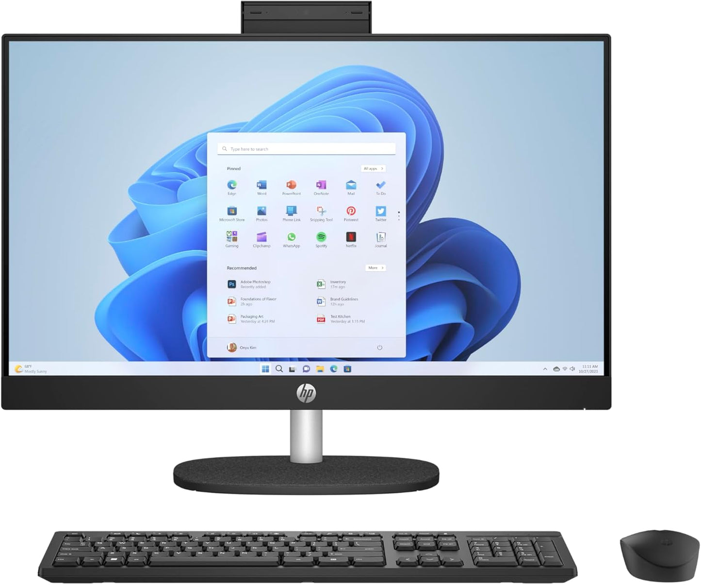 HP 24-cr0018ne All-in-One PC, 23.8" FHD, 13th Gen. Intel® Core™ i5 processor, 8GB RAM, 512 GB SSD, Intel® Iris® Xe Graphics, Windows 11 Home, Jet Black - 9C9G9EA (Open Box)