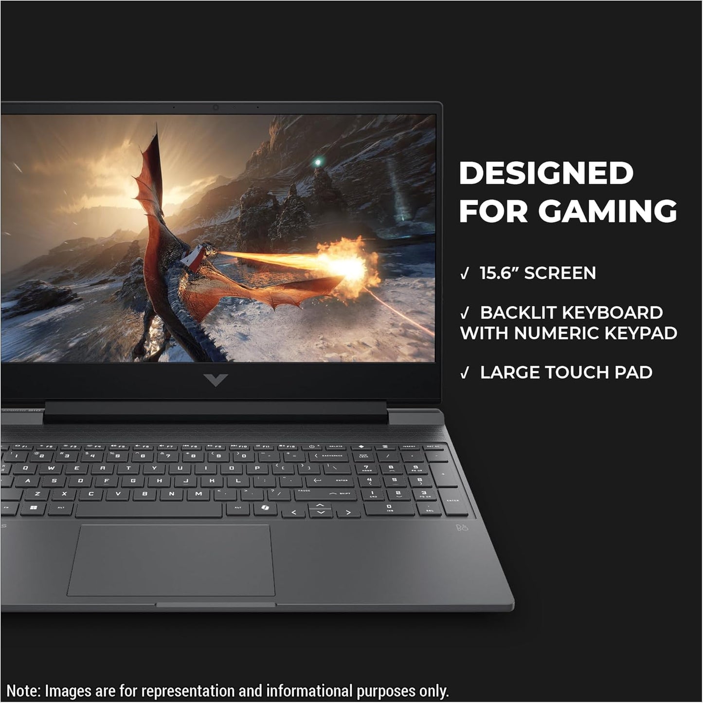 HP Victus Gaming Laptop, Intel i7-13620H, 32 GB DDR5 RAM, 2 TB PCIe SSD, 15,6" FHD 165Hz Display, Nvidia G-Force RTX 4060, Backlit Numeric Keyboard, W11 Pro, Black (Renewed)