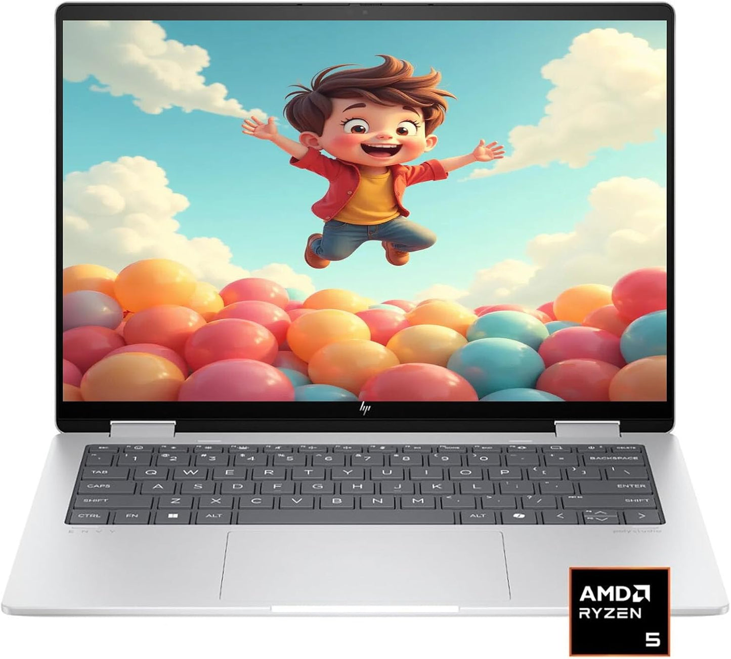 HP Envy X360 Laptop 14” 2 in 1 FHD+ IPS Touchscreen AI Laptops, AMD Ryzen 5 8640HS (Beats i7-1255u) Up to 4.9GHz, 16GB RAM 512GB SSD, Backlit Kb, WiFi 6E, Win 11(Open Box)