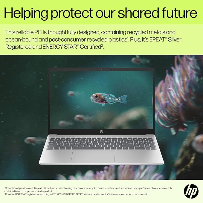 HP Laptop 15-fd1020ne, 15.6" FHD Display, Intel® Core™ Ultra 5-125H, 16GB DDR5 RAM, 512GB SSD, Intel® AI Boost (11 NPU TOPS), Eng/Arb Kb, Windows 11 Home, Natural silver (Open Box)