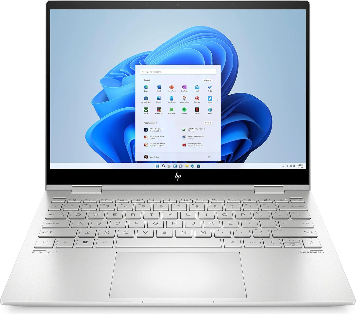 HP ENVY x360 2 in 1 Laptop 13-bf0014ne, 13.3" WUXGA touch screen, 12th Gen Intel® Core™ i7, 16GB RAM, 1TB SSD, Intel® UHD Graphics, Windows 11 Home, En -Ar KB, Natural Silver - (Open Box)