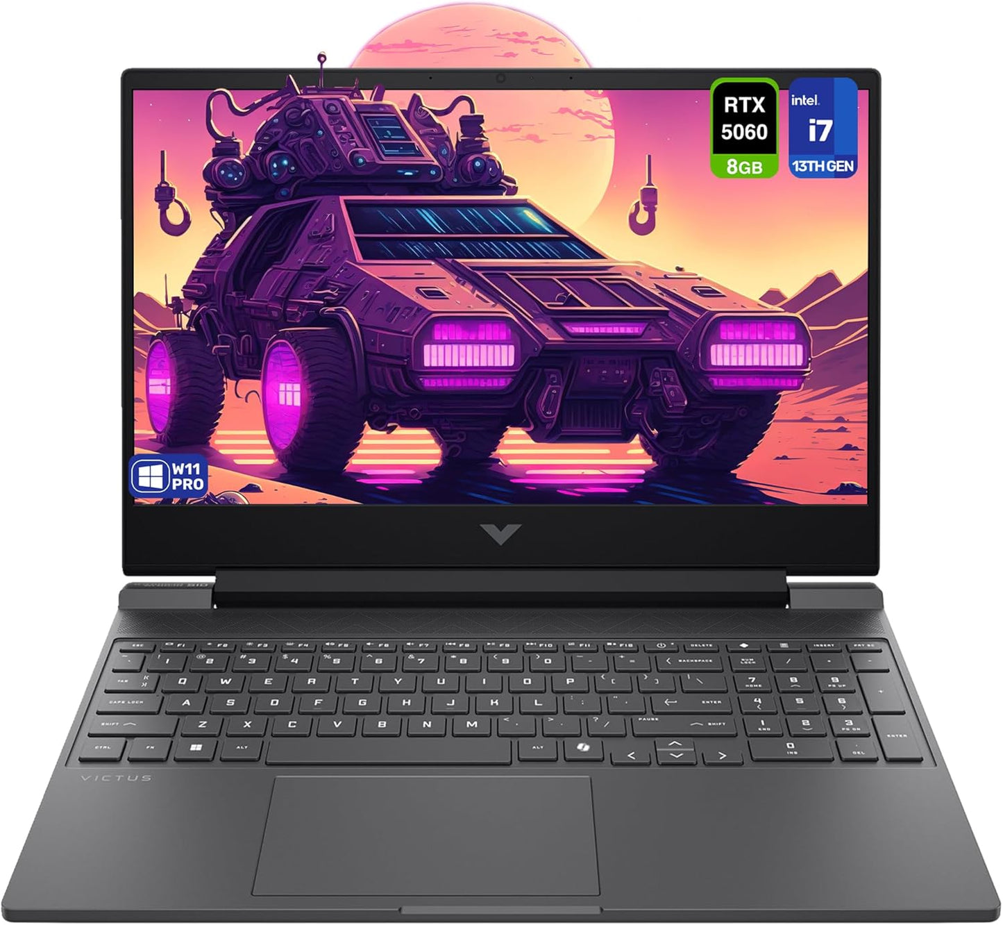 HP Victus Gaming Laptop, Intel i7-13620H, 32 GB DDR5 RAM, 2 TB PCIe SSD, 15,6" FHD 165Hz Display, Nvidia G-Force RTX 4060, Backlit Numeric Keyboard, W11 Pro, Black (Renewed)